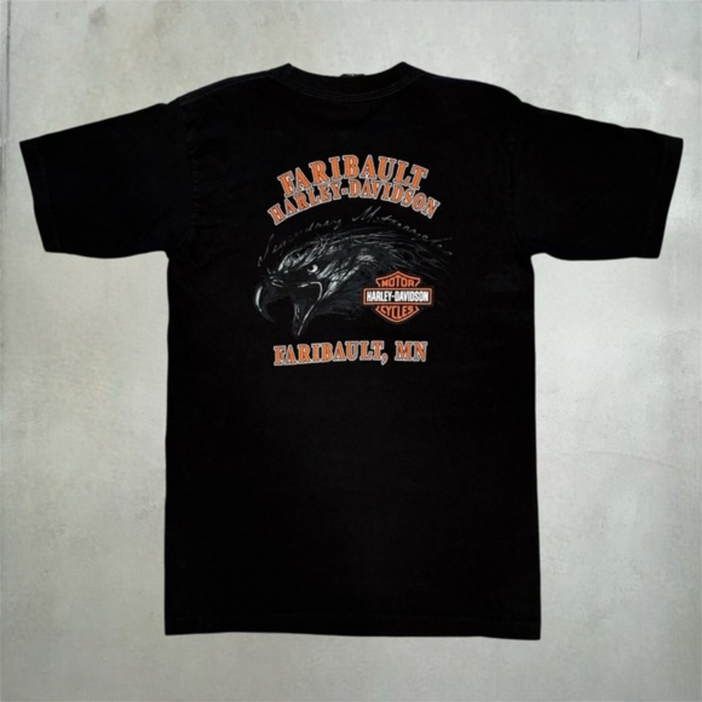 2007 Harley-Davidson Faribault MN Men's Black M T-Shirt with Pocket 100% Cotton